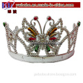 Plastic Tiara with Smart Pearl and Stone (PD3006A)